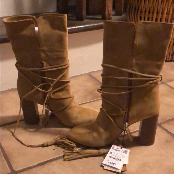 Zara Tan/Camel ankle boots - Picture 6 of 6